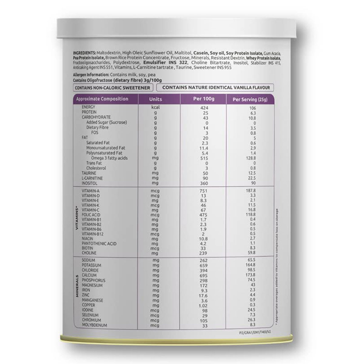 Gradual Diabetic Care Vanilla Powder 400 gm, Pack of 1 Gradual Diabetic Care Vanilla Powder 400 gm, Pack of 1