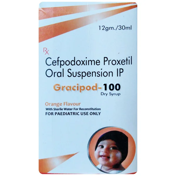 Gracipod-100 Paediatric Orange Flavour Dry Syrup 30 ml, Pack of 1 SYRUP