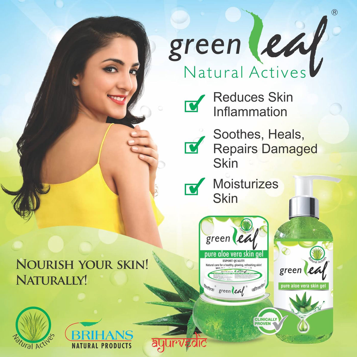 Green Leaf Pure Aloe Vera Skin Gel, 120 gm Price, Uses, Side Effects ...