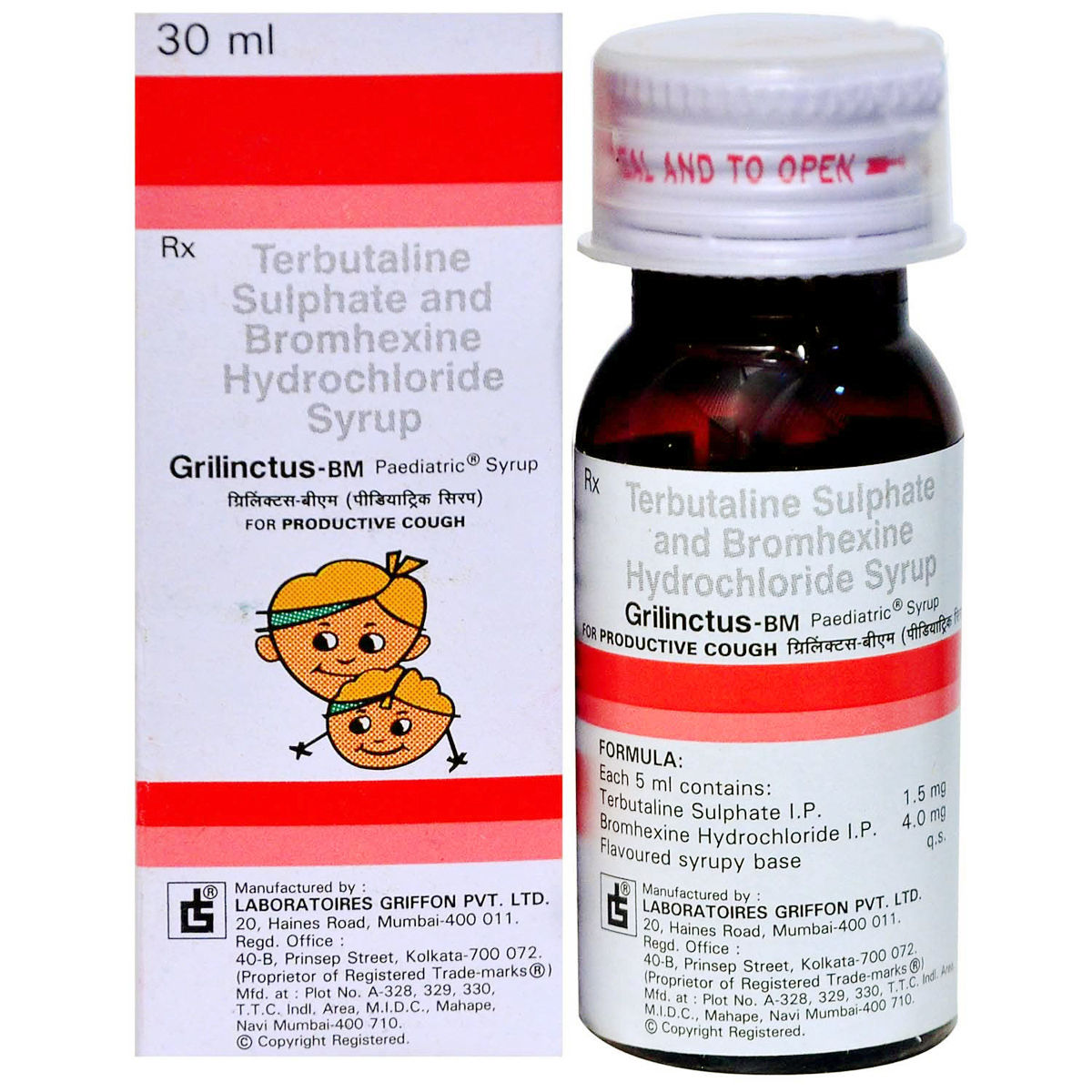 GrilinctusBM Paediatric Syrup 30 ml Price, Uses, Side Effects, Composition Apollo Pharmacy