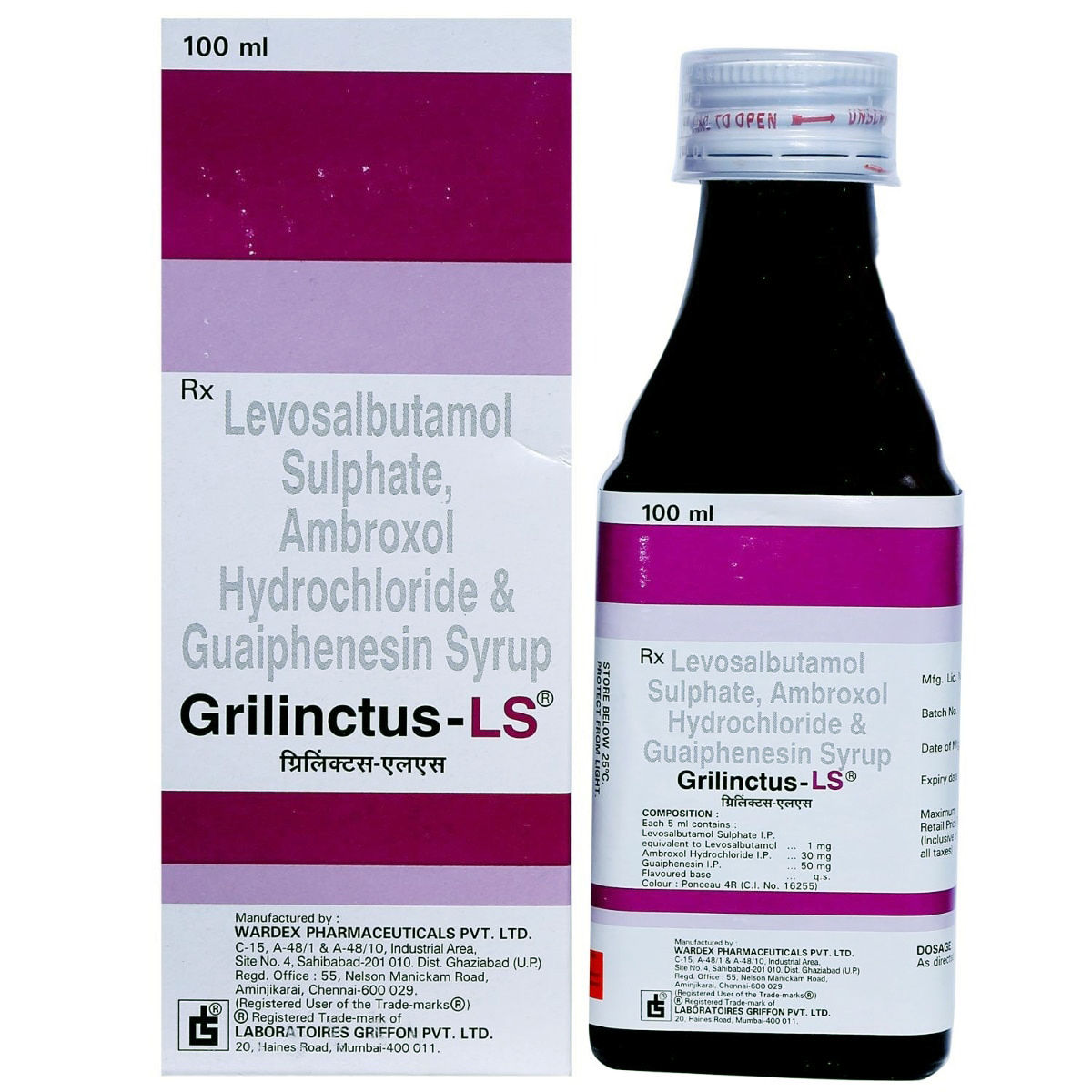 GrilinctusLS Syrup 100 ml Price, Uses, Side Effects, Composition