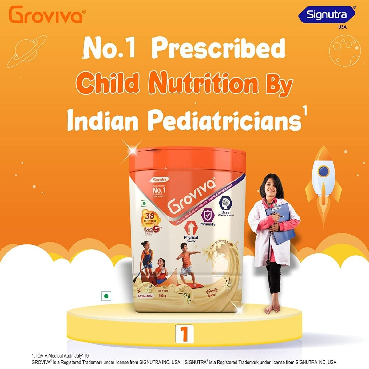 Groviva Vanilla Powder 400 gm, Pack of 1 Groviva Vanilla Powder 400 gm, Pack of 1