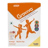 Groviva Child Nutrition Vanilla Flavour Powder, 750 gm ( 2x375 gm ), Pack of 1