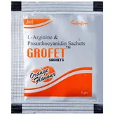 Grofet Orange Flavour Sachet 5 gm, Pack of 1 POWDER
