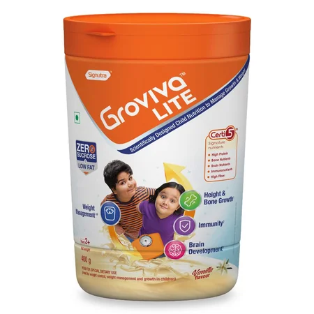 Groviva Lite Vanilla Flavour Powder 400 gm