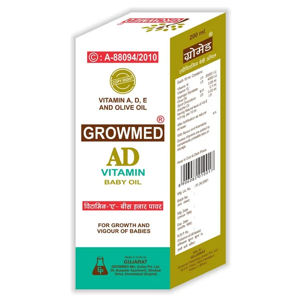 Growmed Ad Vitamin Baby Oil 200 ml