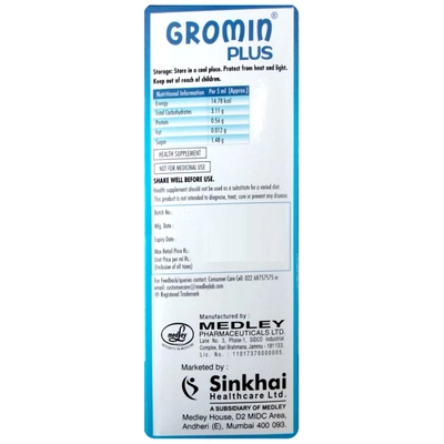 Gromin Plus Liquid 200 ml, Pack of 1