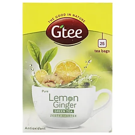 Gtee Pure Lemon & Ginger Tea Bags, 25 Count