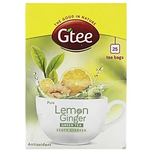 Gtee Pure Lemon &amp; Ginger Tea Bags, 25 Count, Pack of 1