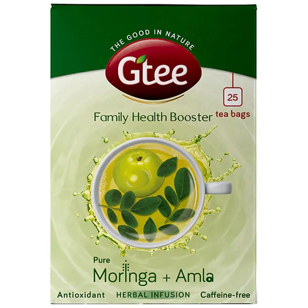 Gtee Pure Moringa &amp; Amla Tea Bags, 25 Count, Pack of 1