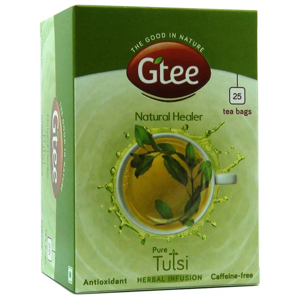 Gtee Natural Healer Tulsi Tea Bags, 25 Count, Pack of 1