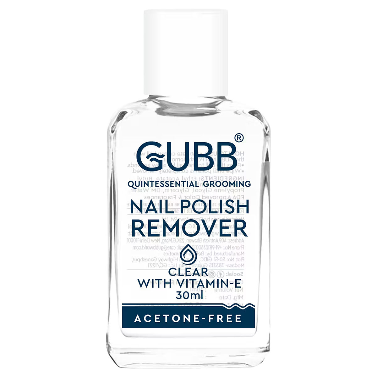 Gubb Nail Polish Remover with Vitamin E — Clear