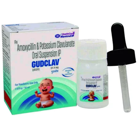 Gudclav Paediatric 91.4 mg Oral Drops 10 ml