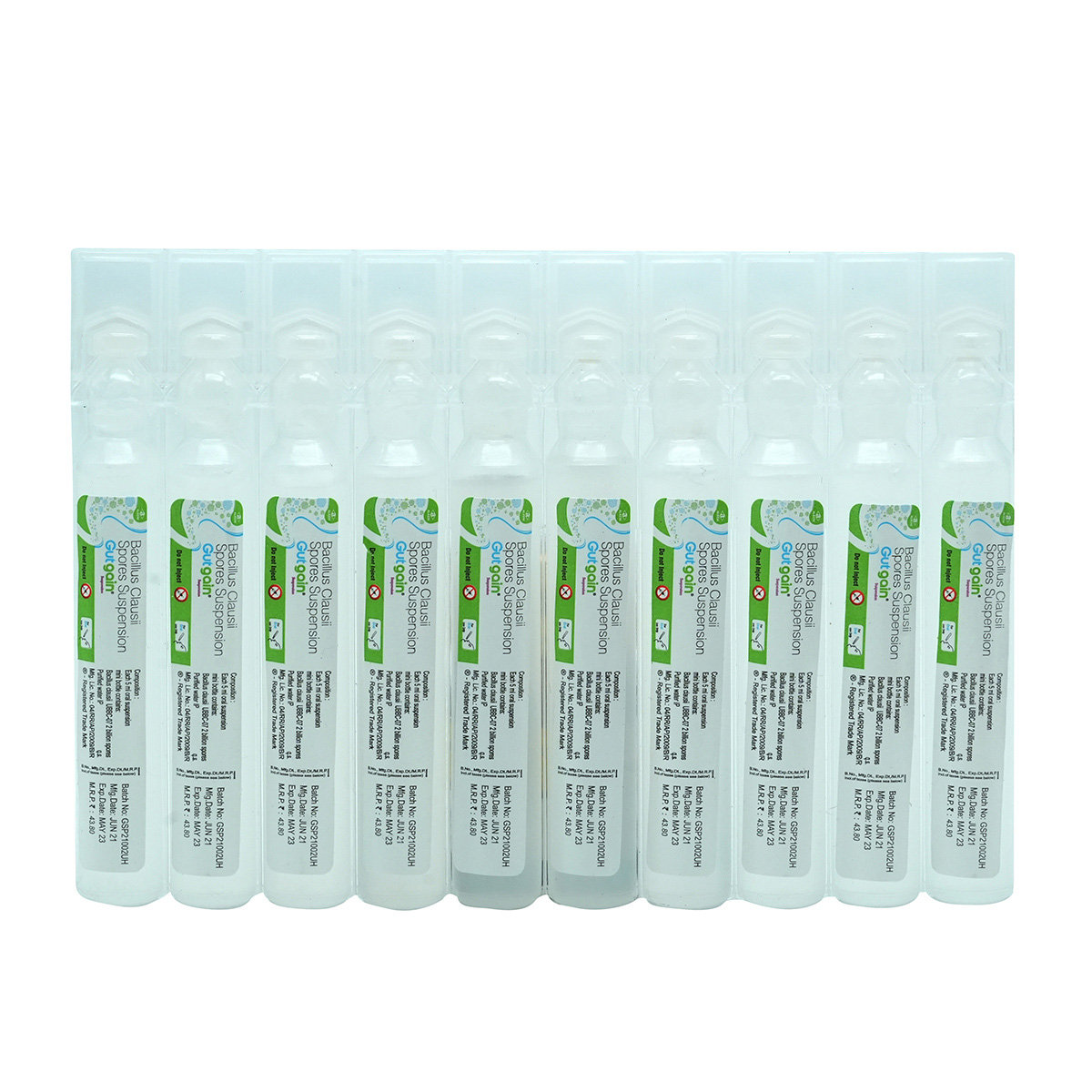 Gutgain Suspension 10X5 ml, Pack of 10 SUSPENSIONS Gutgain Suspension 10X5 ml, Pack of 10 SUSPENSIONS