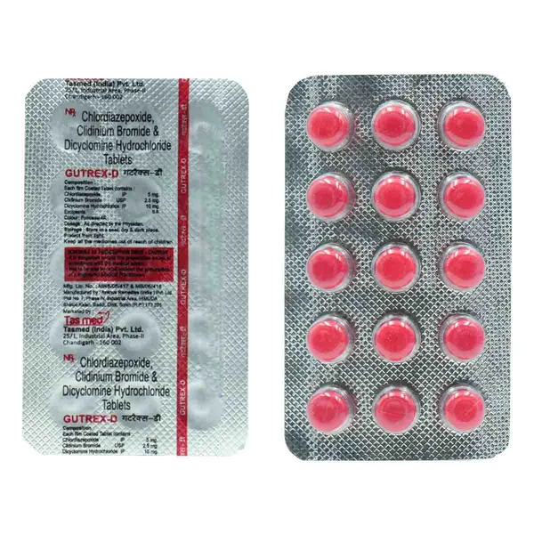 Gutrex-D 5 mg/2.5 mg/10 mg Tablet 15's