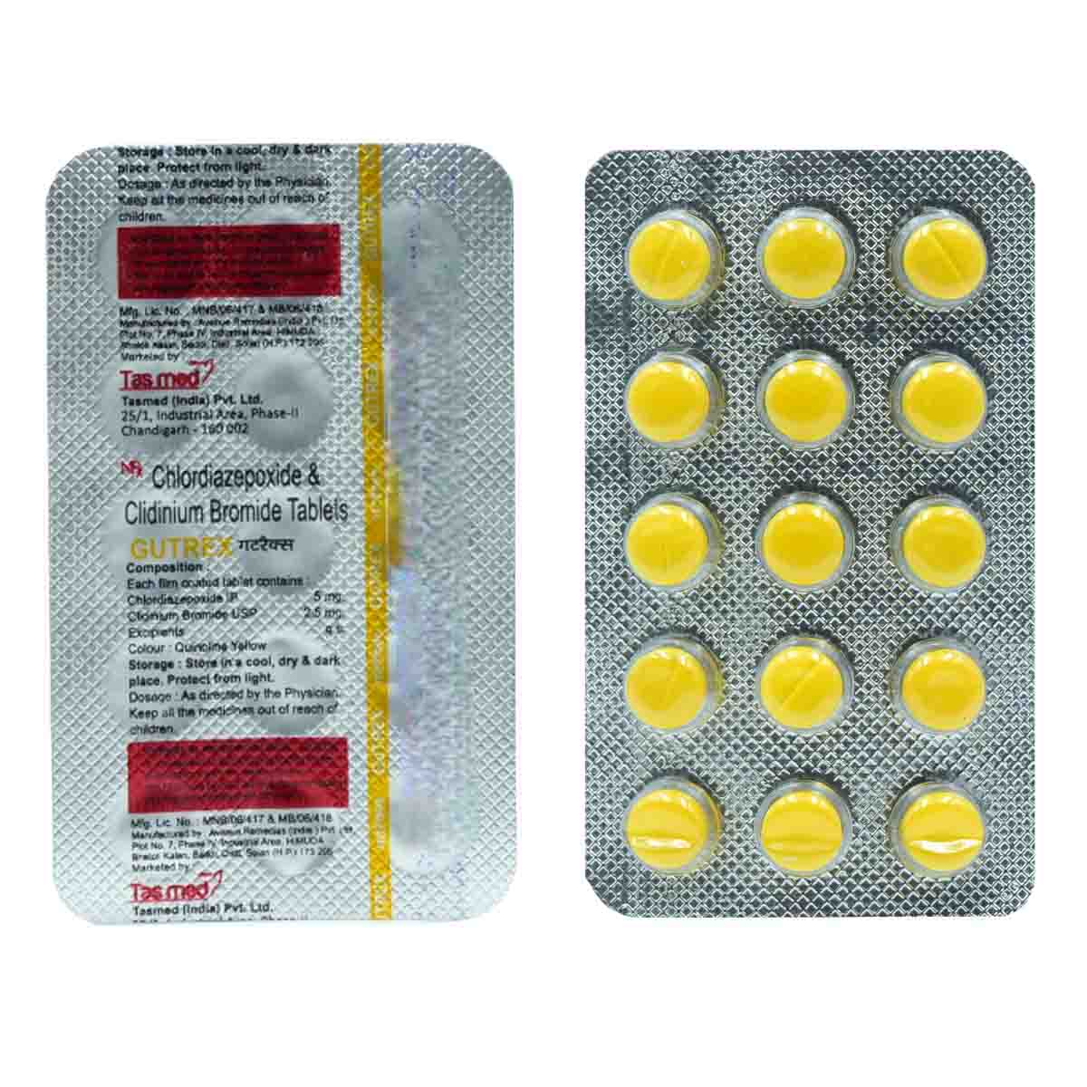 Buy Gutrex 5/2.5 mg Tablet 15's Online
