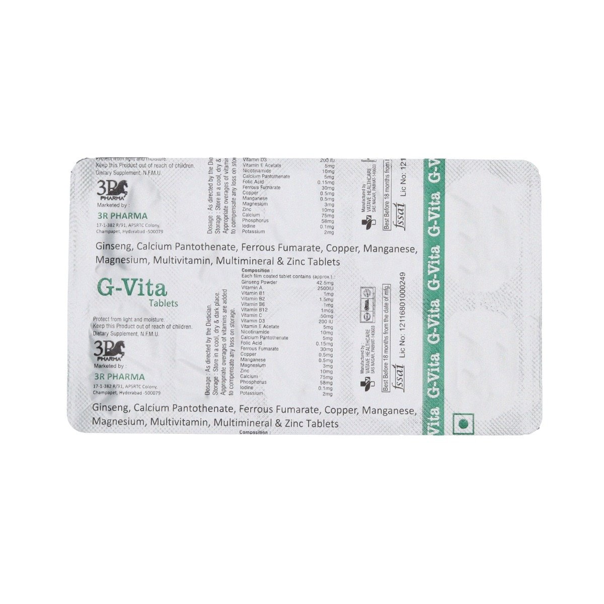 G-Vita Tablet 10's, Pack of 10 G-Vita Tablet 10's, Pack of 10
