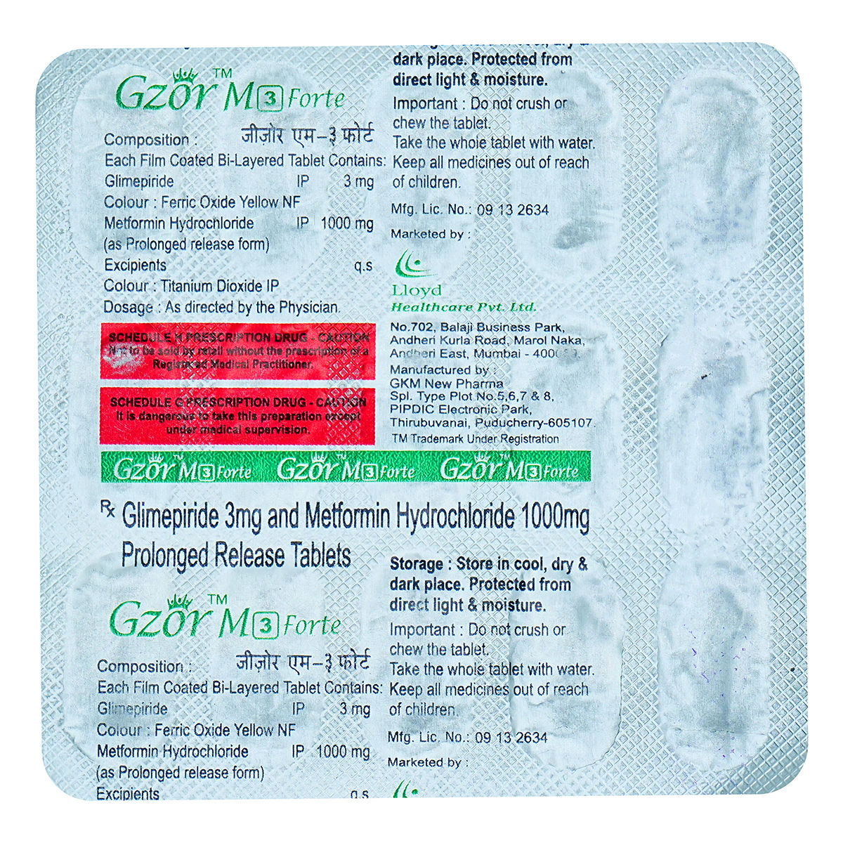 Gzor M 3 Forte Tablet | Uses, Side Effects, Price | Apollo Pharmacy