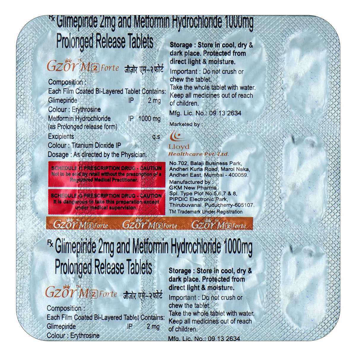 Gzor M 2 Forte Tablet 15's, Pack of 15 TabletS Gzor M 2 Forte Tablet 15's, Pack of 15 TabletS