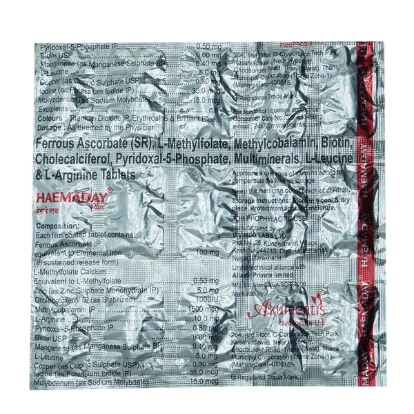 Haemaday Plus Tablet 15's, Pack of 15