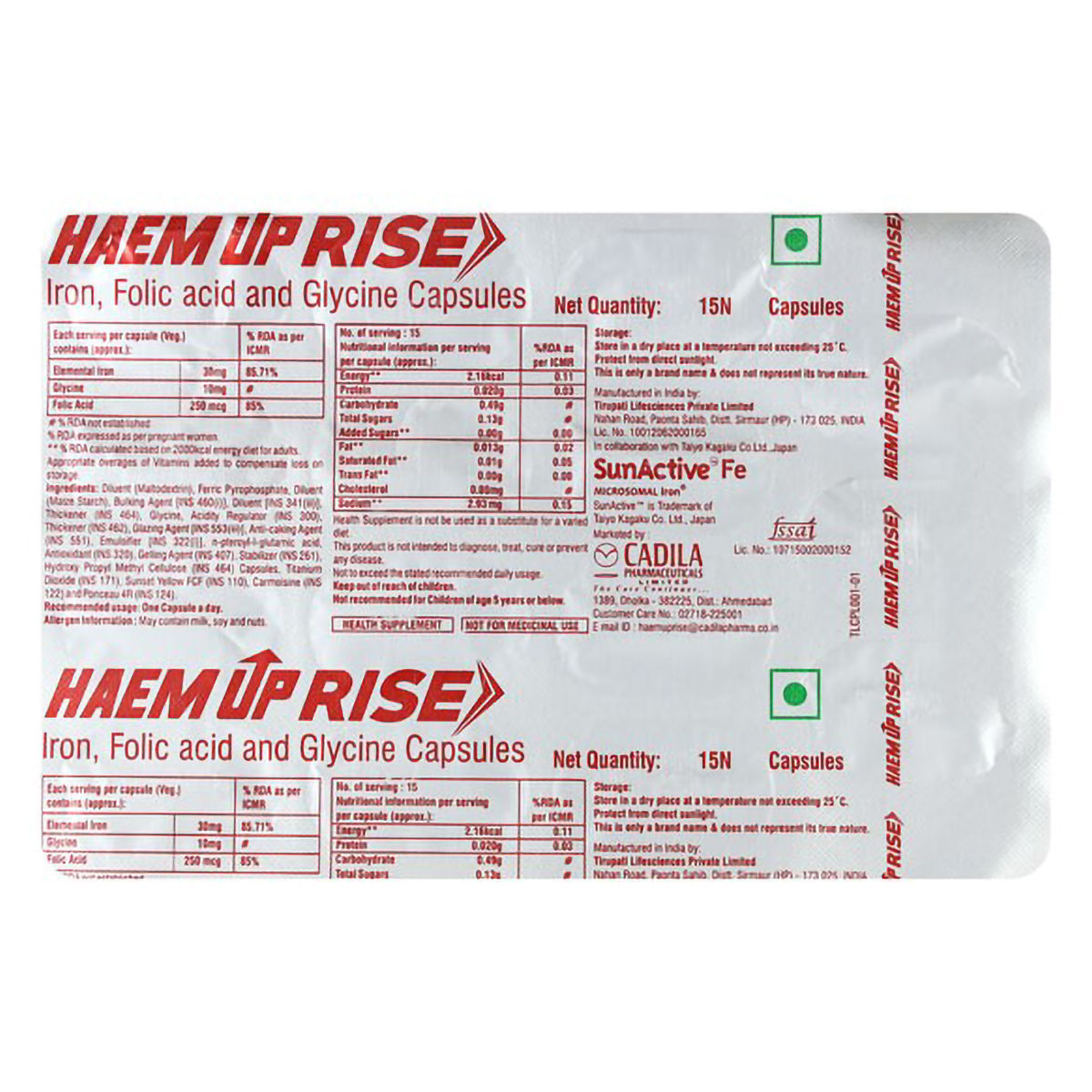 Buy Haem Up Rise Capsule 15's Online