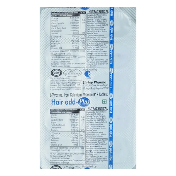 Hair Add-Plus Tablet 10's