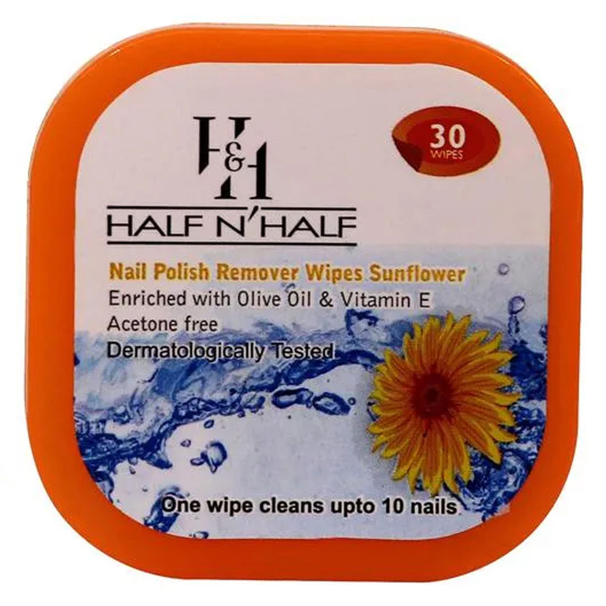 Buy Half & Half Nail Polish Remover Wipes, 30 Count Online