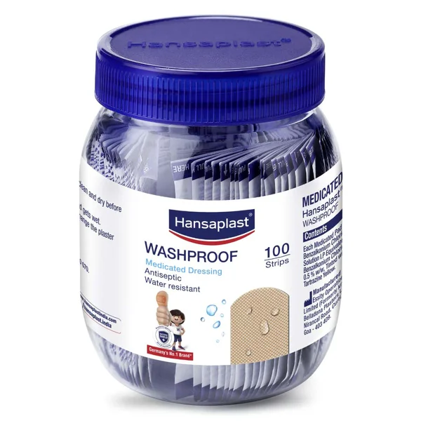 Hansaplast Washproof Strips, 100 Count, Pack of 100