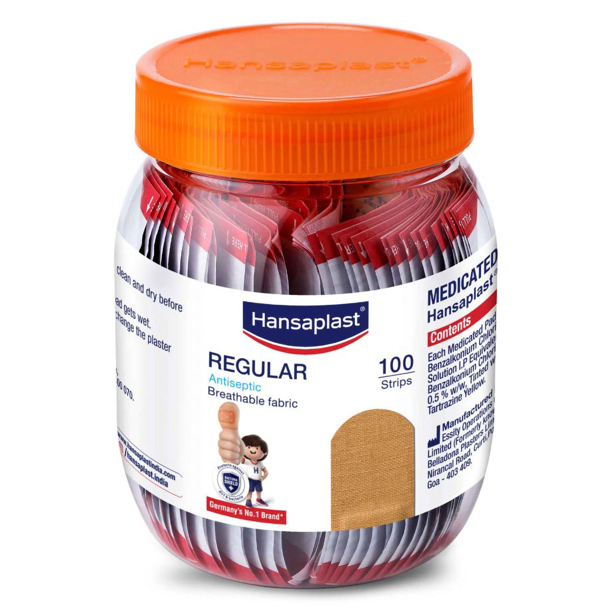 Buy Hansaplast Regular Breathable Fabric Strips, 100 Count Online