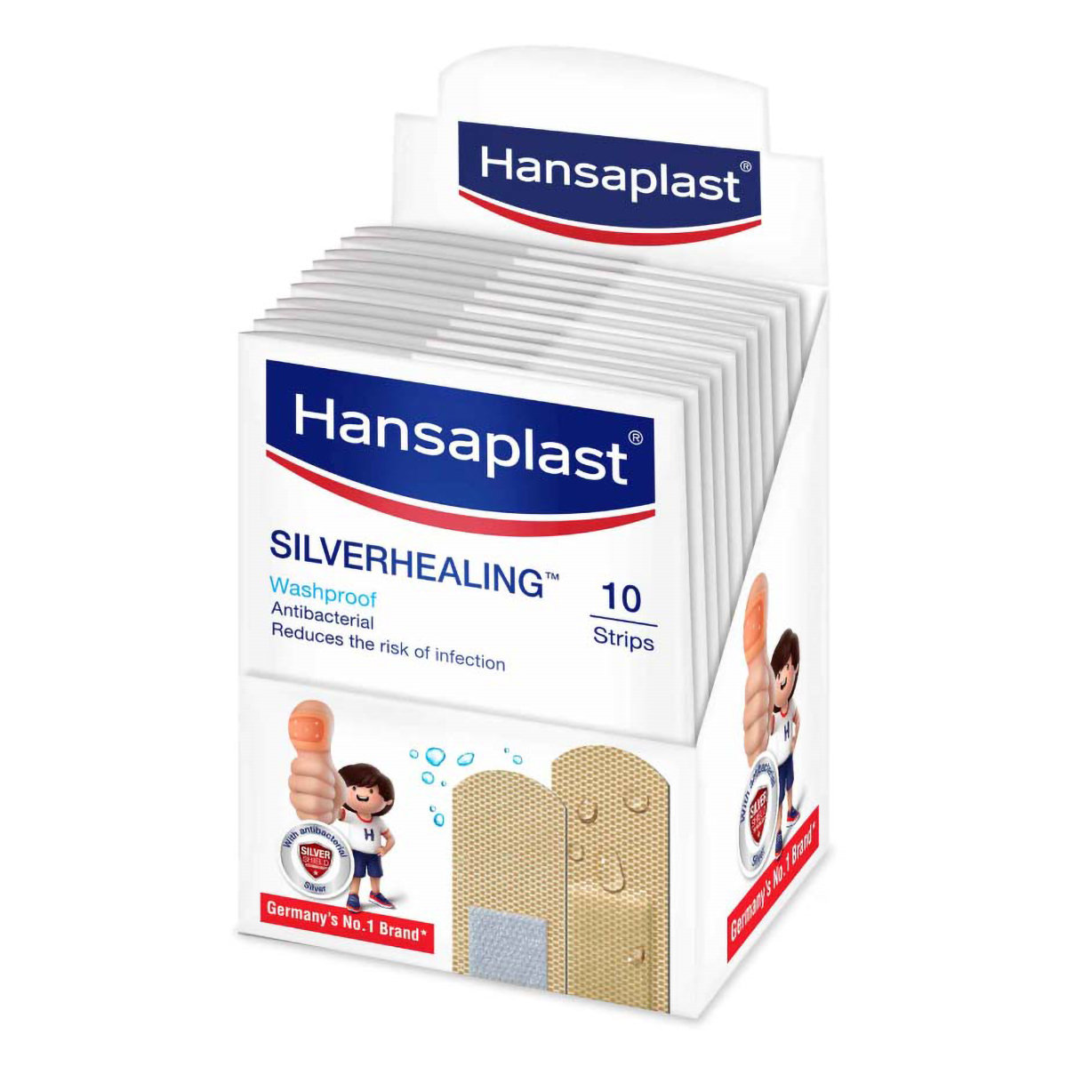 Hansaplast Silverhealing Washproof Strips, 10 Count, Pack of 10 Hansaplast Silverhealing Washproof Strips, 10 Count, Pack of 10