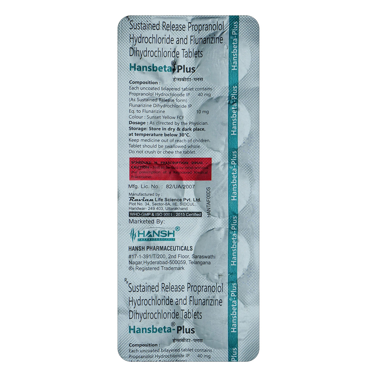 Hansbeta Plus Tablet 10's, Pack of 10 Hansbeta Plus Tablet 10's, Pack of 10