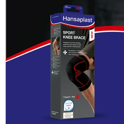 Hansaplast Sport Knee Brace Medium, 1 Count, Pack of 1