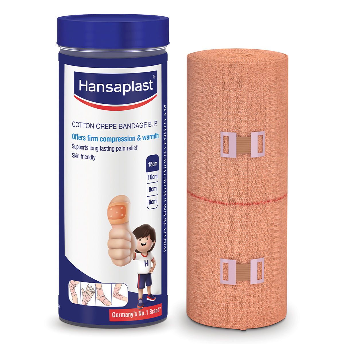 Buy Hansaplast Cotton Crepe Bandage B.P. 15 cm x 4 m, 1 Count Online