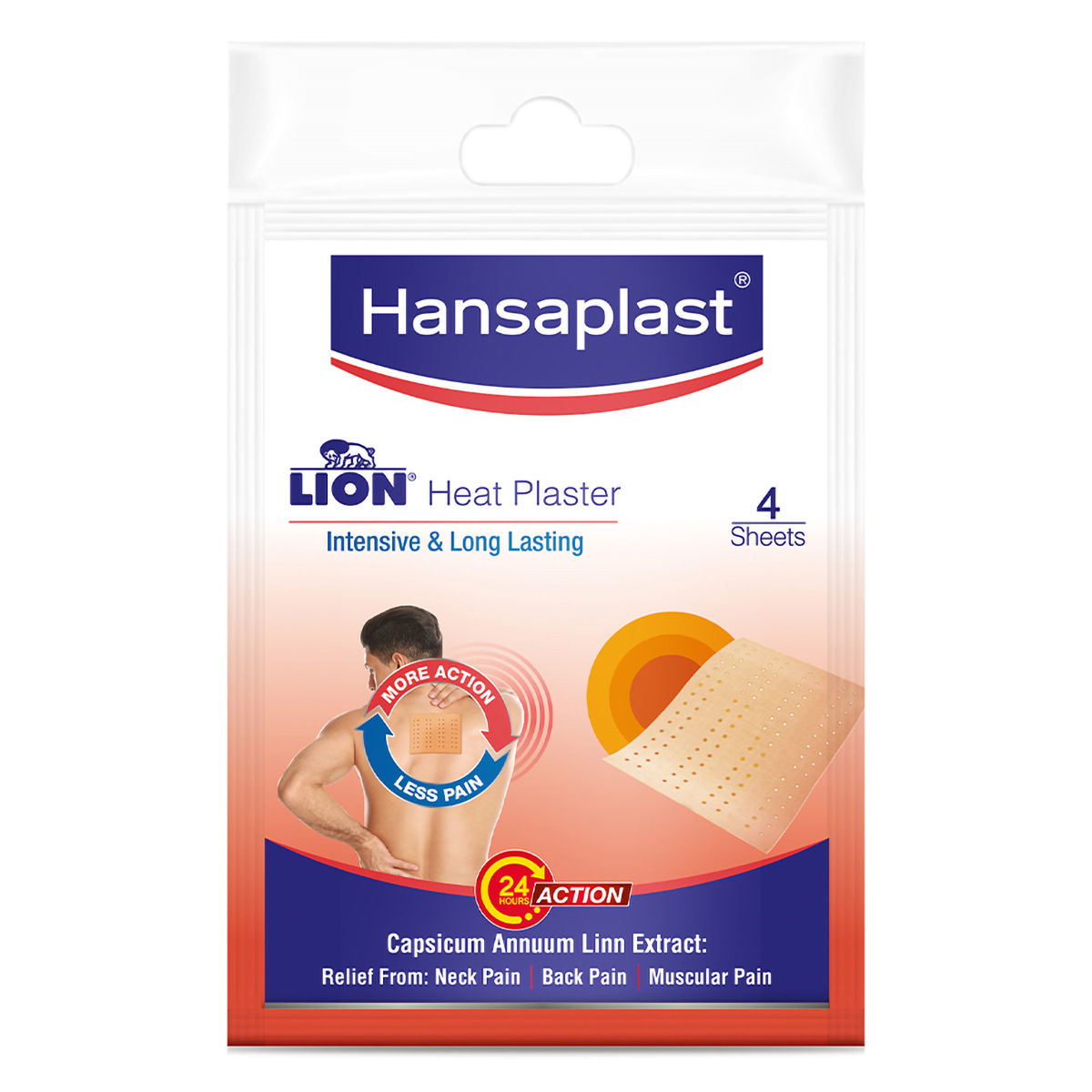 Buy Hansaplast Lion Heat Plaster Sheet, 4 Count Online