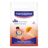 Hansaplast Lion Heat Plaster Sheet, 4 Count, Pack of 1