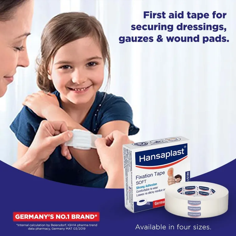 Buy Hansaplast Fixation Soft Tape 5 cm x 9.14 m, 1 Count | 19 Minutes ...
