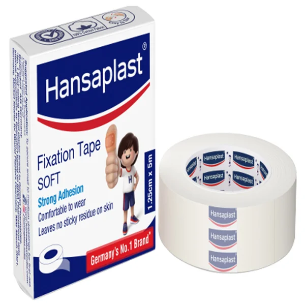 Hansaplast Fixation Tape Soft 1.25cmx5m, Pack of 1