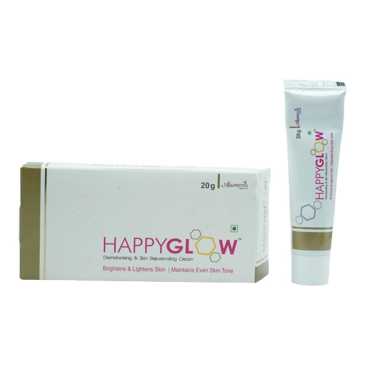 Happyglow Demelanising & Skin Rejuvenating Cream 20 gm | Brightens & Lightens Skin | Evens Out Skin Tone | For All Skin Type, Pack of 1 Happyglow Demelanising & Skin Rejuvenating Cream 20 gm | Brightens & Lightens Skin | Evens Out Skin Tone | For All Skin Type, Pack of 1