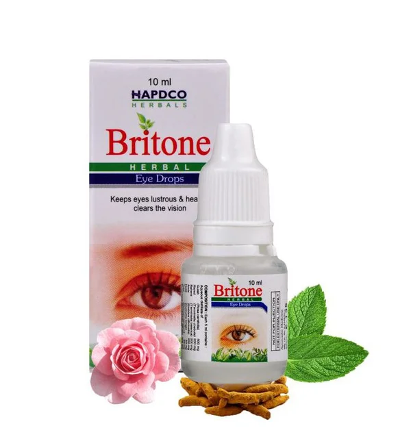 Hapdco Britone Herbal Eye Drops, 10 ml, Pack of 1
