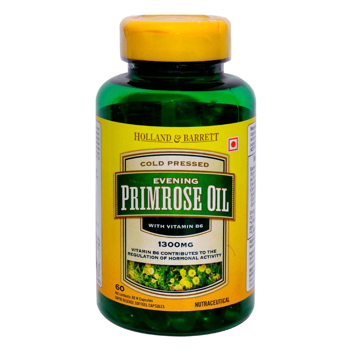 Buy Holland & Barrett Evening Primrose Oil With Vitamin B6 1300 mg, 60 Capsules Online