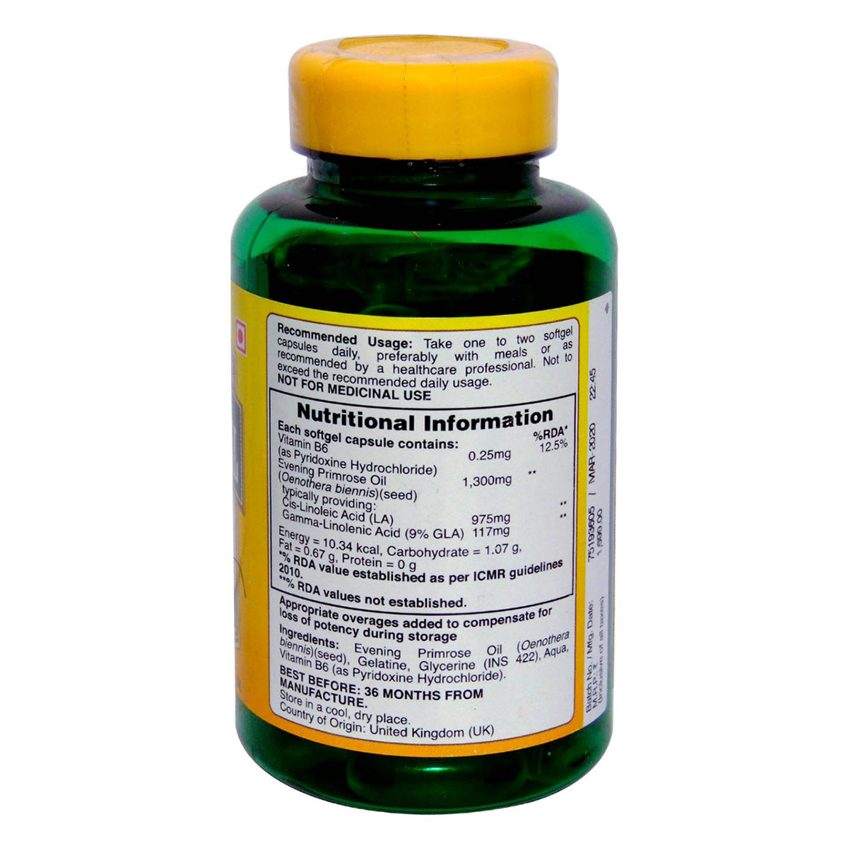 Holland & Barrett Evening Primrose Oil With Vitamin B6 1300 mg, 60