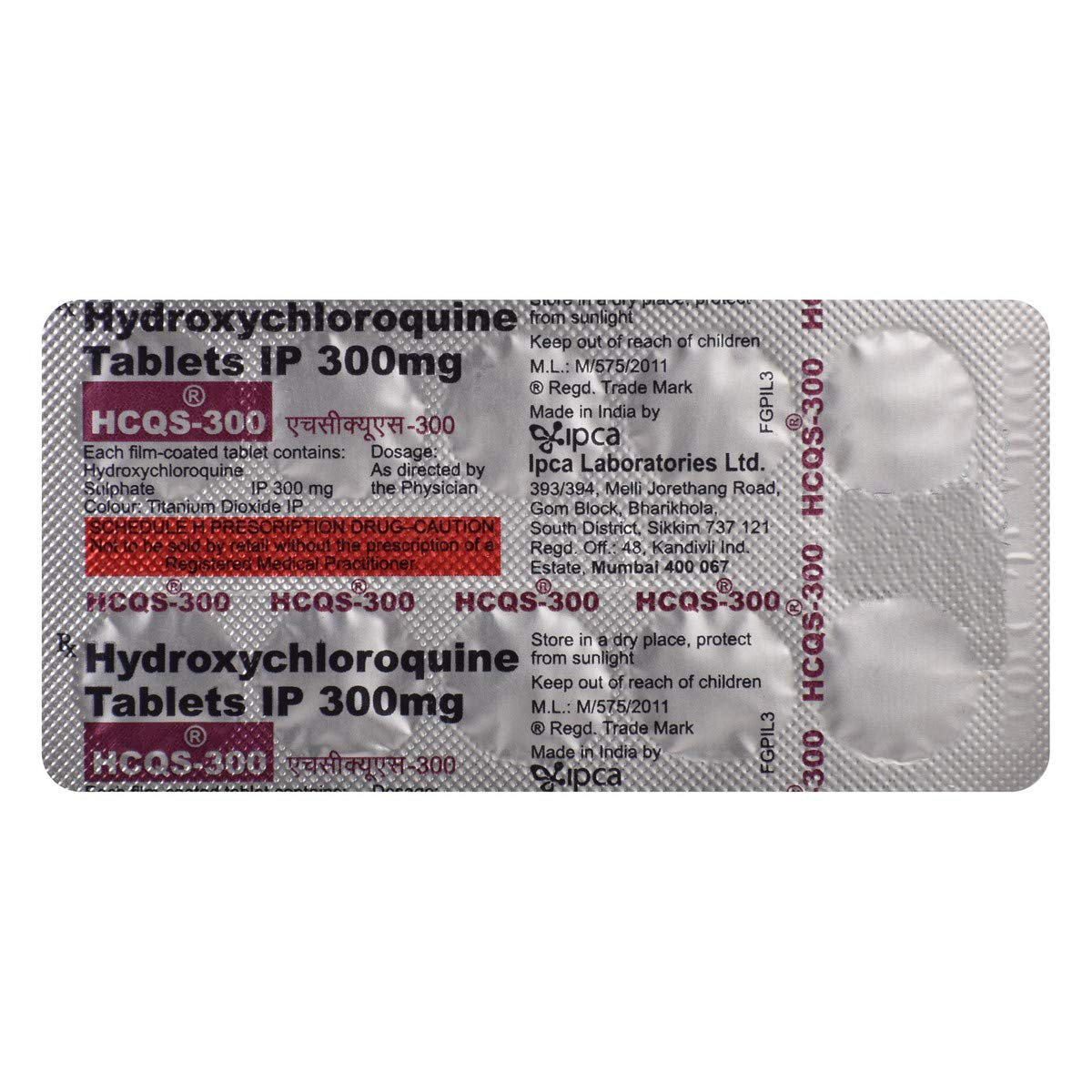Hcqs-300 Tablet 10's, Pack of 10 TABLETS Hcqs-300 Tablet 10's, Pack of 10 TABLETS