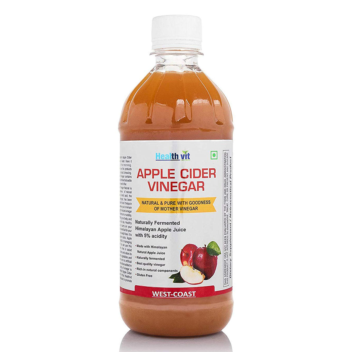 Buy Healthvit Organic Apple Cider Vinegar, 500 ml Online