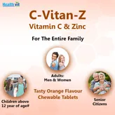 Healthvit C-Vitan-Z Vitamin C &amp; Zinc Chewable, 60 Tablets, Pack of 1