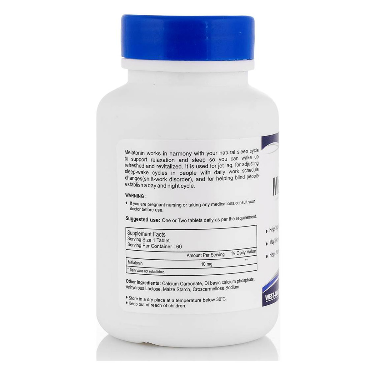 Healthvit Melatonin 10 mg, 60 Tablets, Pack of 1 Healthvit Melatonin 10 mg, 60 Tablets, Pack of 1