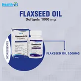 Healthvit Flaxseed Oil 1000 mg, 60 Softgels, Pack of 1