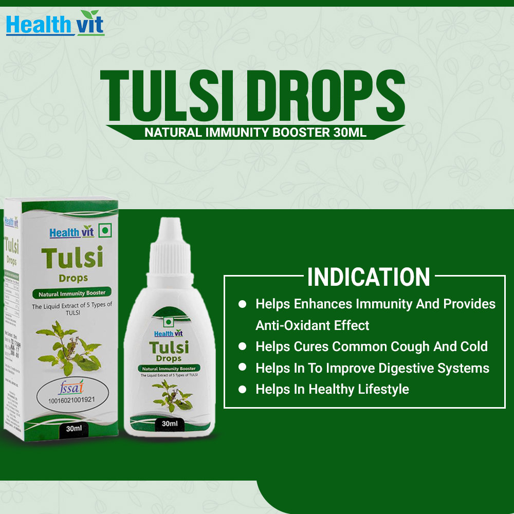 Healthvit Tulsi Drops, 30 ml, Pack of 1 Healthvit Tulsi Drops, 30 ml, Pack of 1