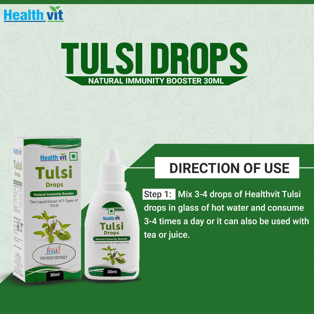 Healthvit Tulsi Drops, 30 ml, Pack of 1 Healthvit Tulsi Drops, 30 ml, Pack of 1