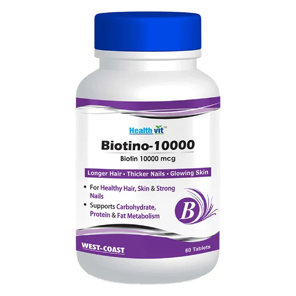 Healthvit Biotino 10000, 60 Tablets, Pack of 1