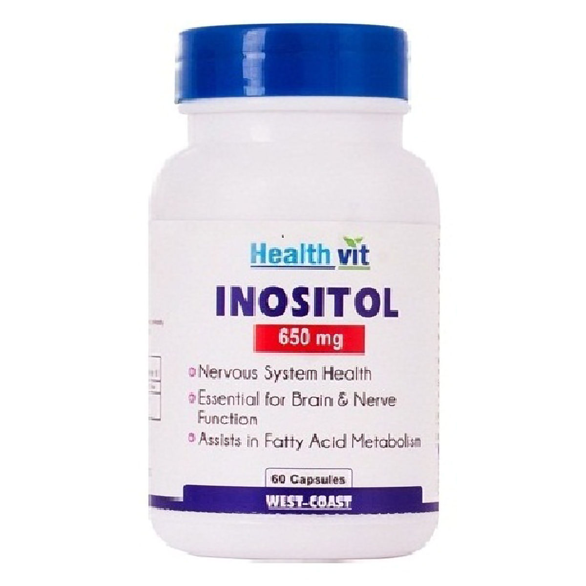 Buy Healthvit Inositol 650 mg, 60 Capsules Online